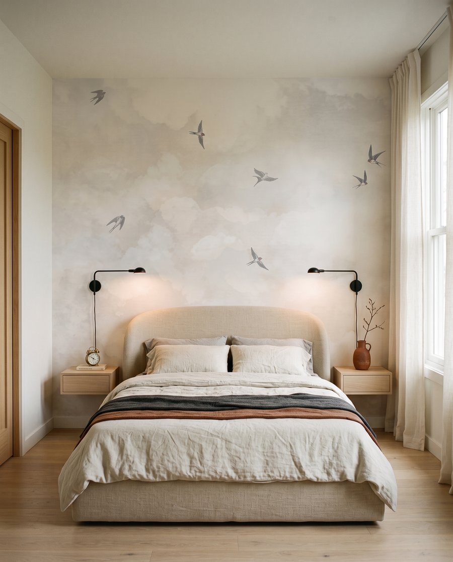 Aves entre nubes — interior 2