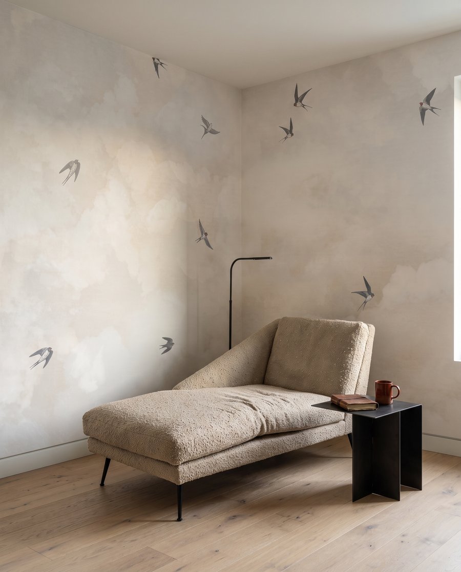 Aves entre nubes — interior 3