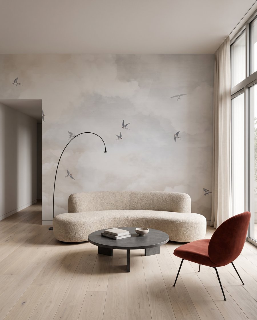 Aves entre nubes — interior 5