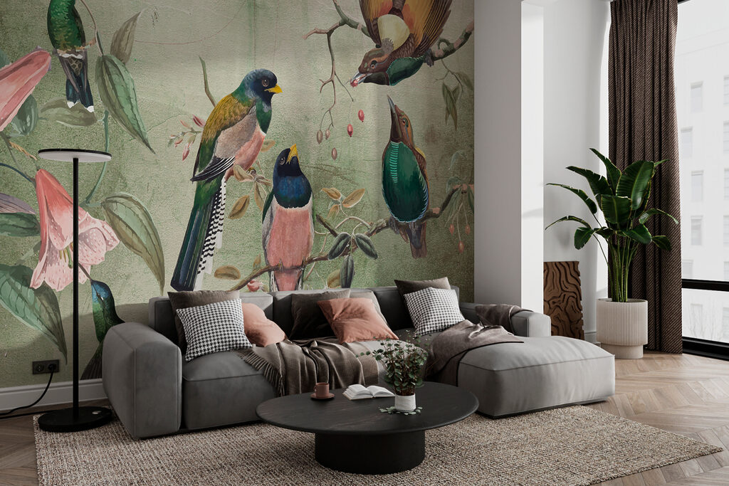Aves coloridas en ramas — interior 3