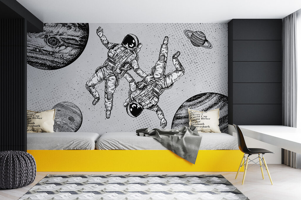 Dos astronautas entre planetas — interior 1