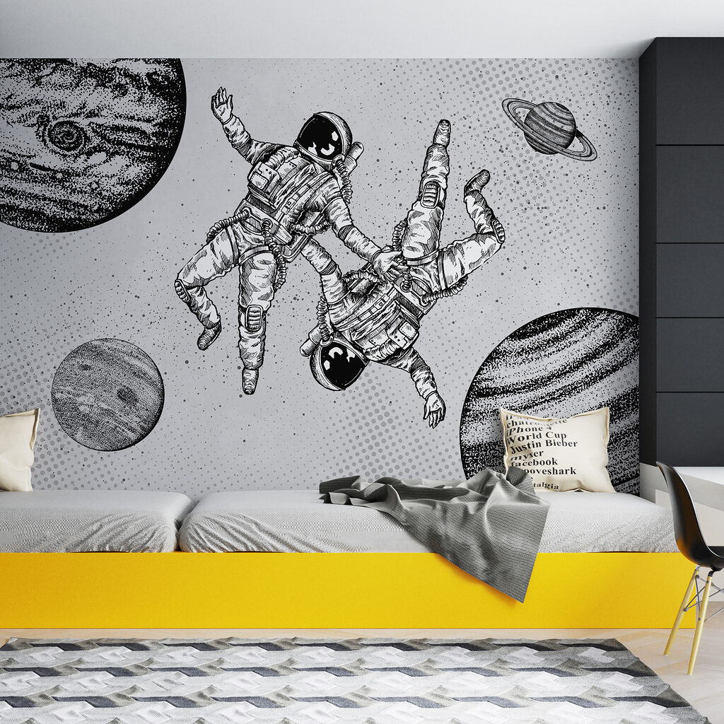 Dos astronautas entre planetas — interior 2