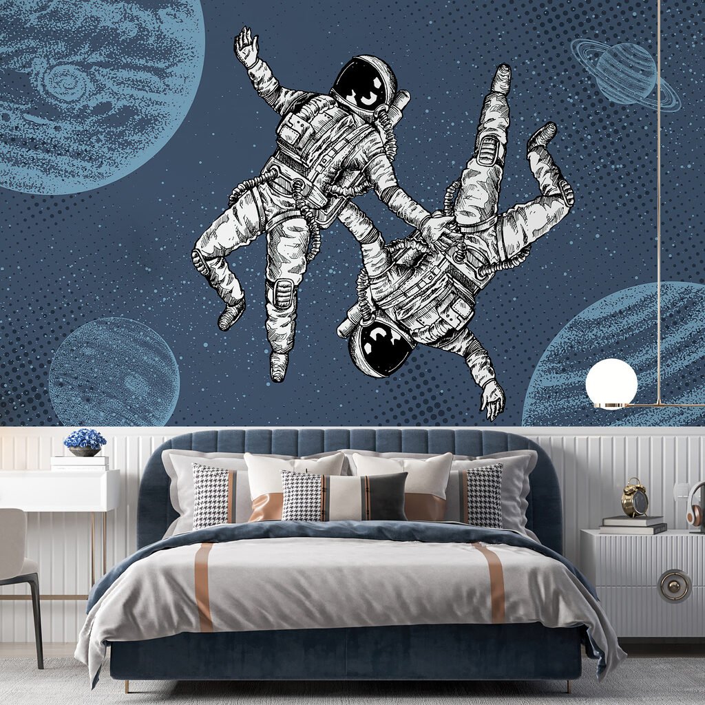 Dos astronautas entre planetas — interior 2