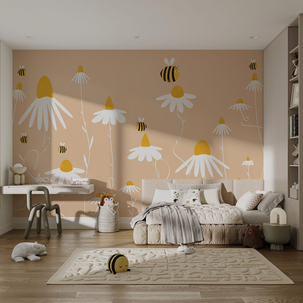 Abejas sobre flores blancas — interior 2