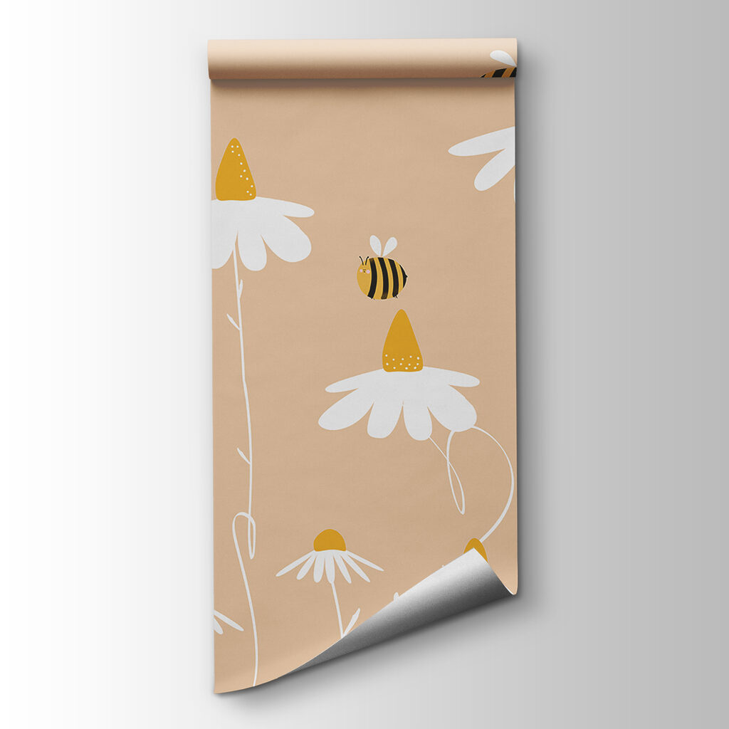 Abejas sobre flores blancas — vista del producto