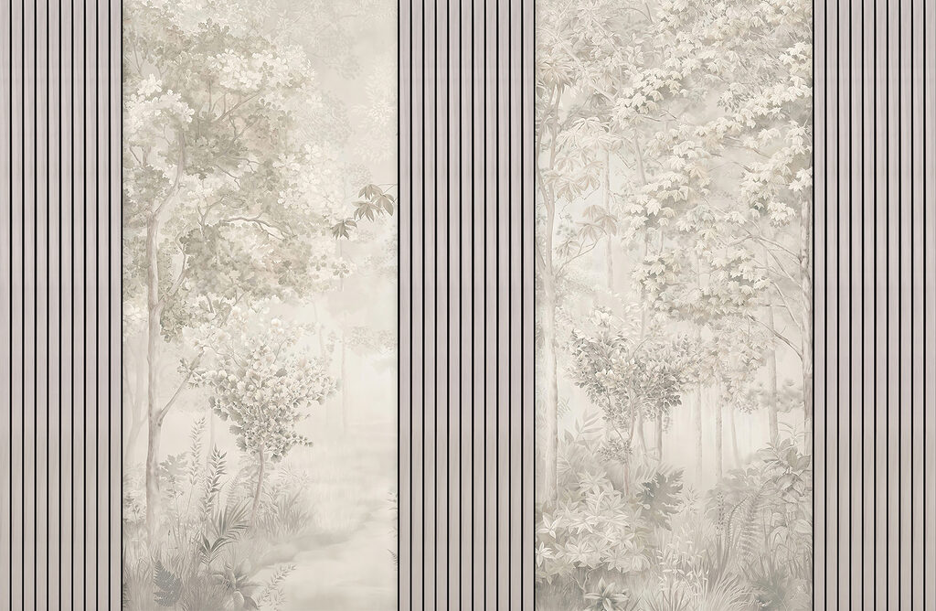 Bosque entre listones — diseño completo