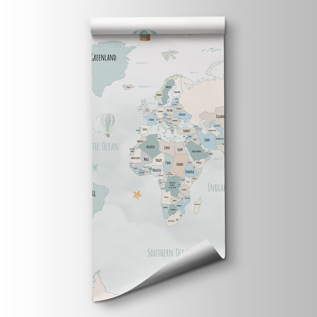 Mapa con globos — vista del producto