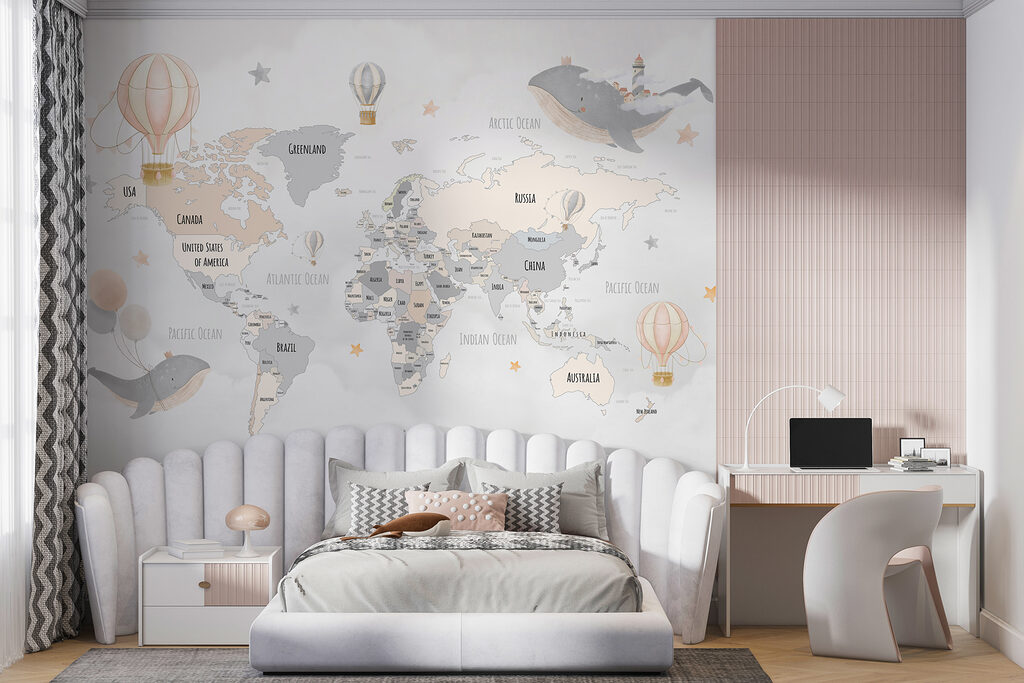 Mapa con globos — interior 3
