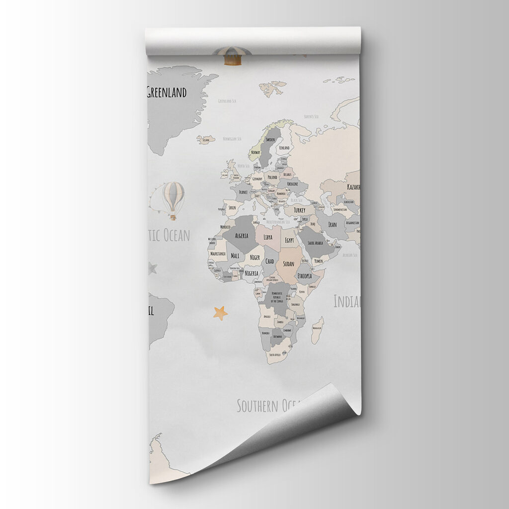 Mapa con globos — vista del producto