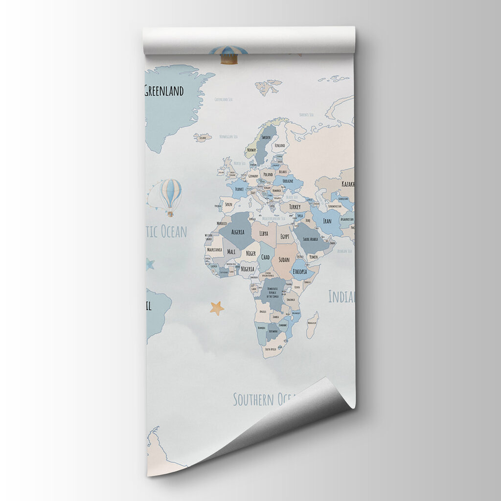 Mapa con globos — vista del producto