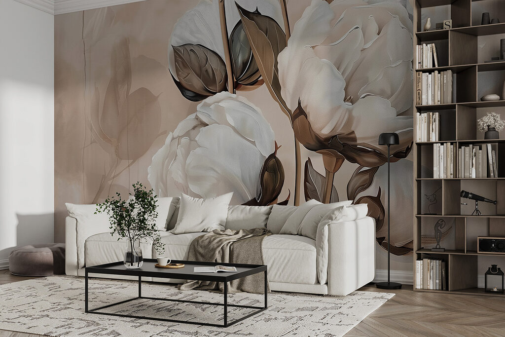 Flores blancas con tallos — interior 2