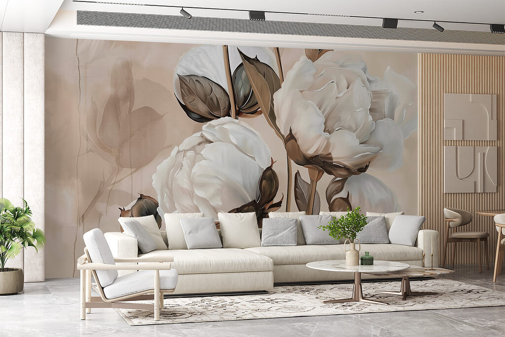 Flores blancas con tallos — interior 3