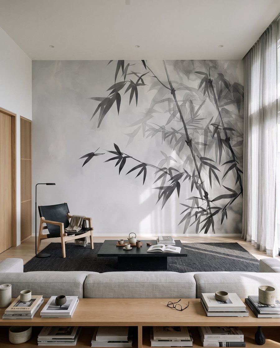Bambú con luz suave — interior 1