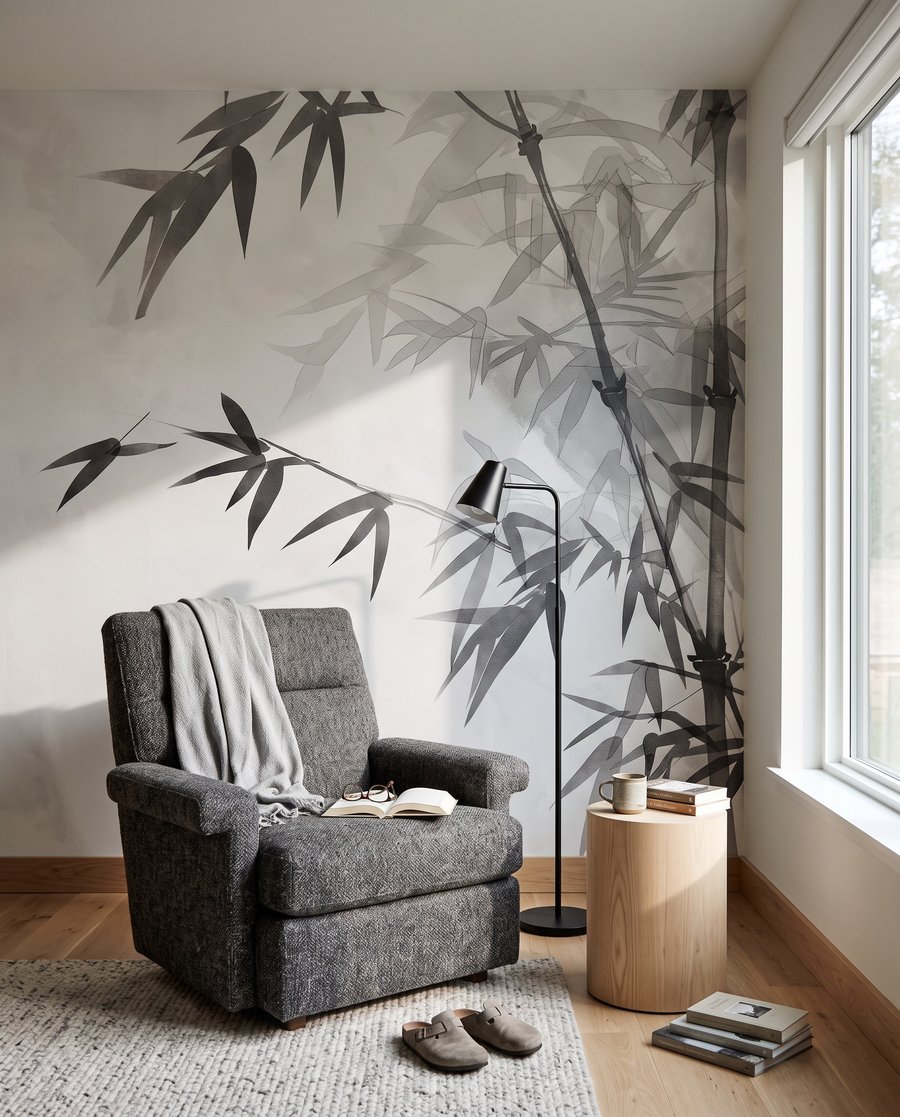Bambú con luz suave — interior 3