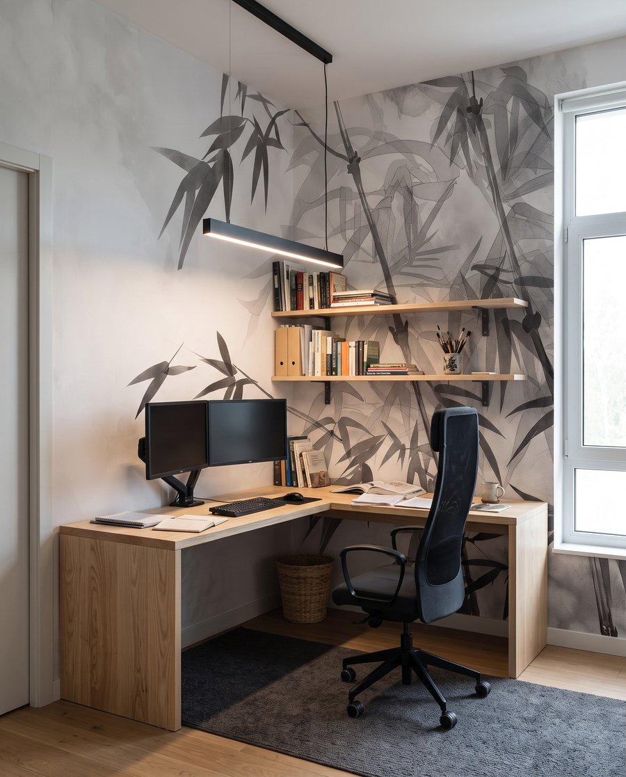 Bambú con luz suave — interior 5