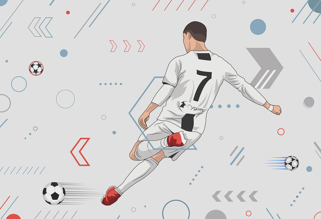 Número siete en acción — diseño completo