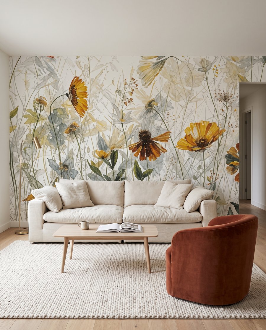 Flores amarillas a contraluz — interior 3