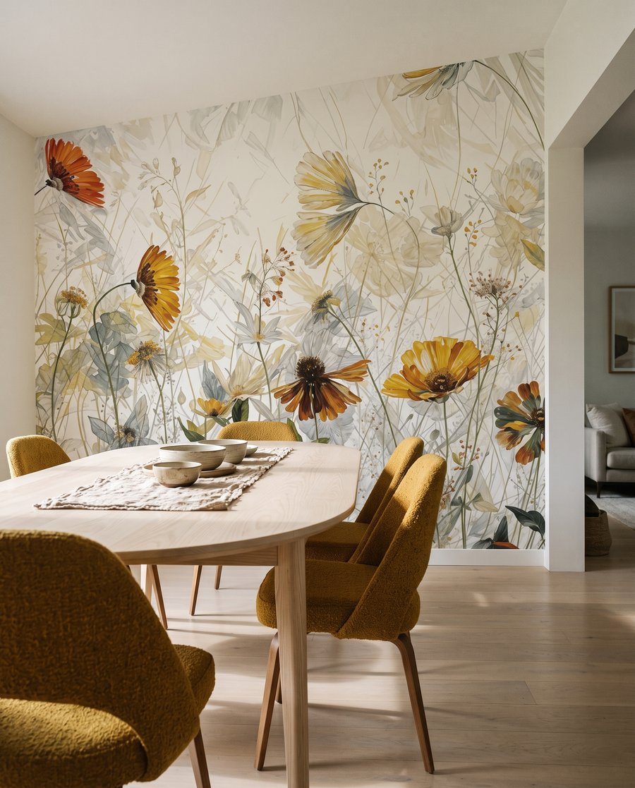 Flores amarillas a contraluz — interior 7