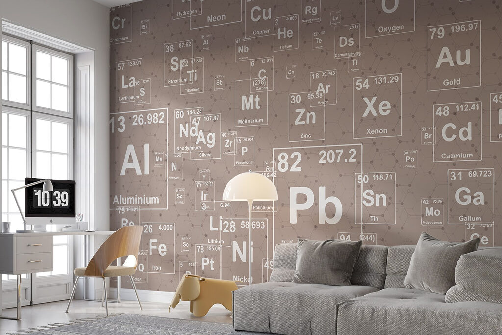 Elementos químicos en un interior