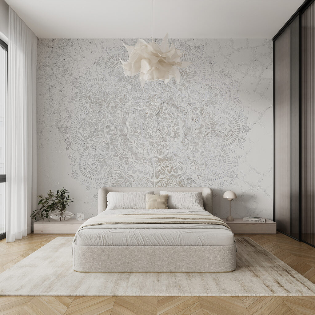 Mandala en gris claro — interior 1