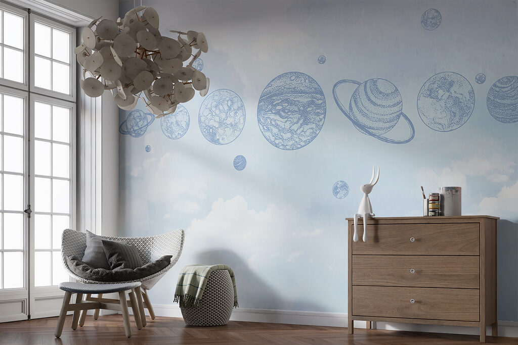Planetas sobre nubes azules — interior 2