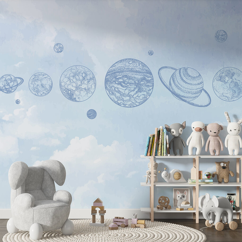 Planetas sobre nubes azules — interior 3