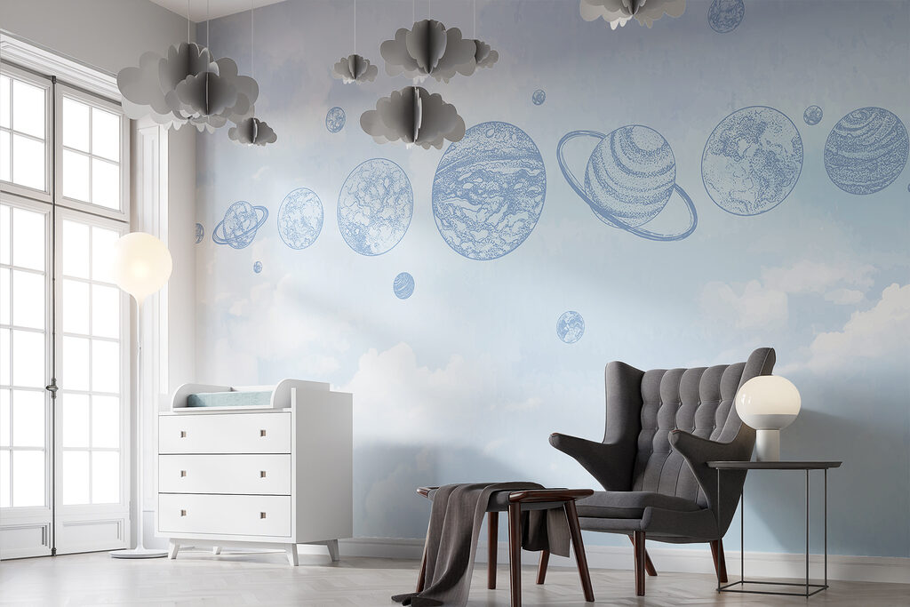 Planetas sobre nubes azules — interior 4