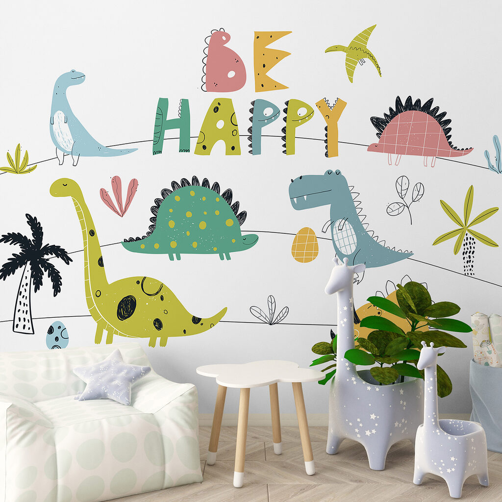 Dinosaurios alegres con letras — interior 2