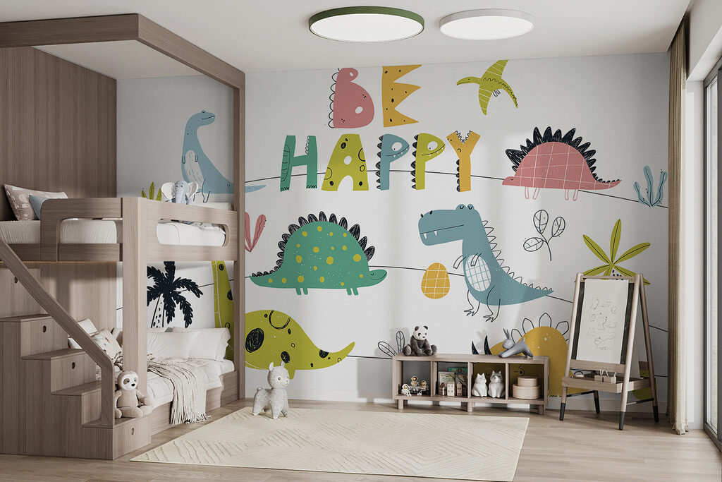 Dinosaurios alegres con letras — interior 3