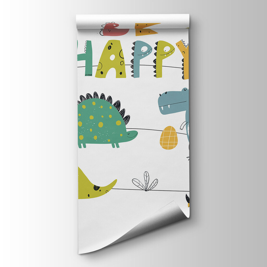 Dinosaurios alegres con letras — vista del producto