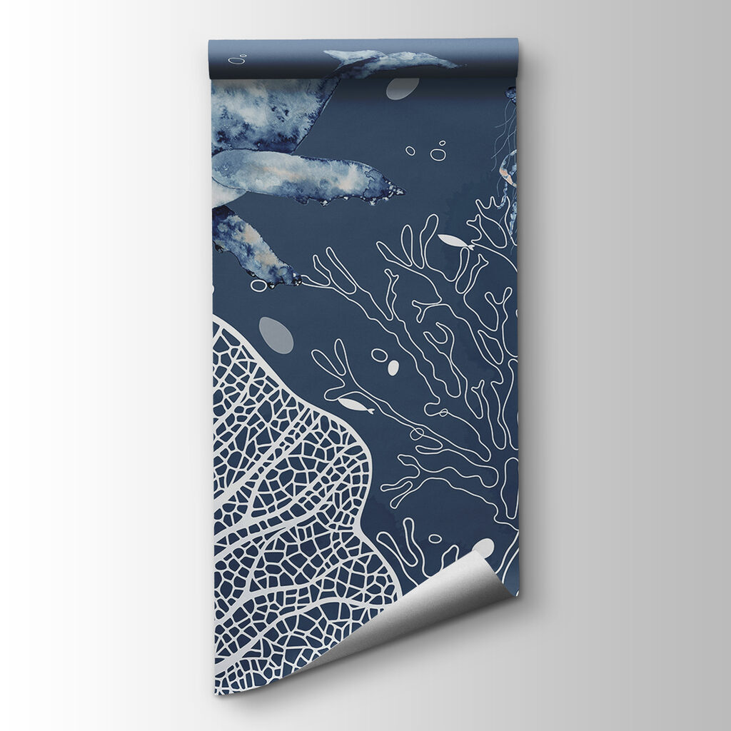 Ballena sobre coral blanco — vista del producto