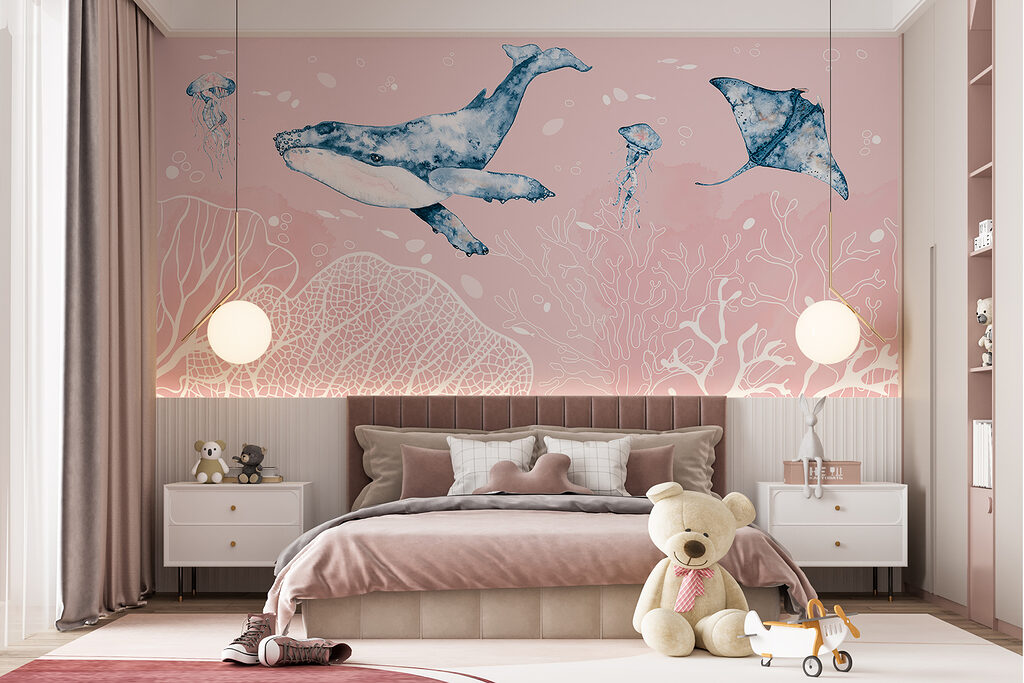 Ballena sobre coral blanco — interior 4