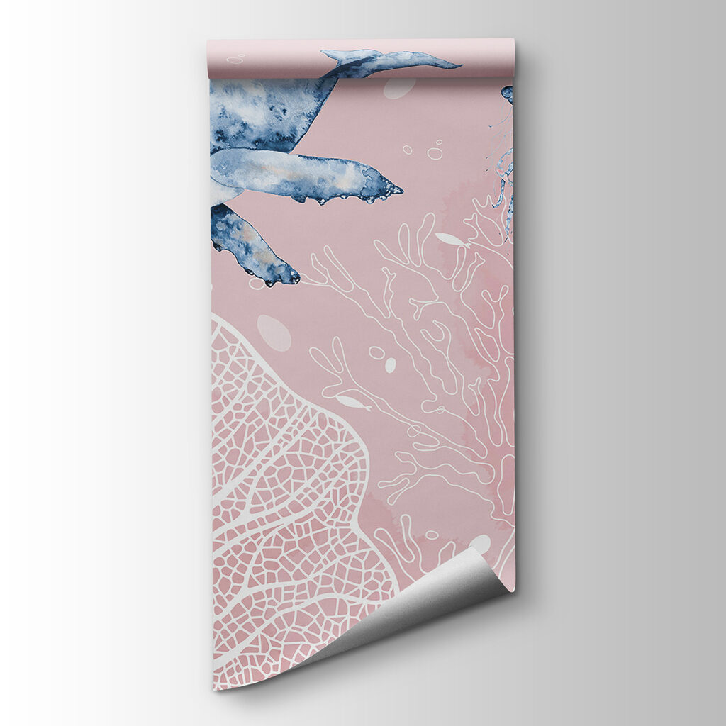 Ballena sobre coral blanco — vista del producto