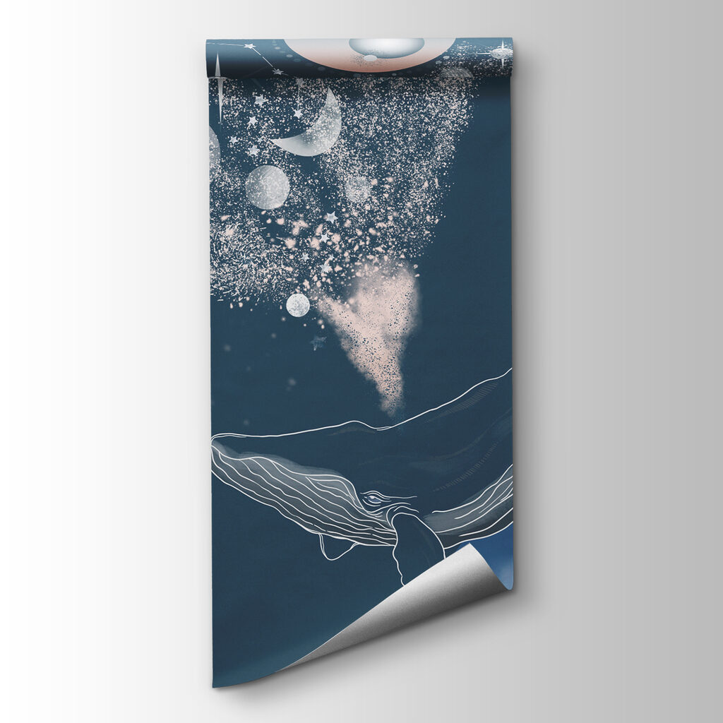 Ballena entre planetas — vista del producto