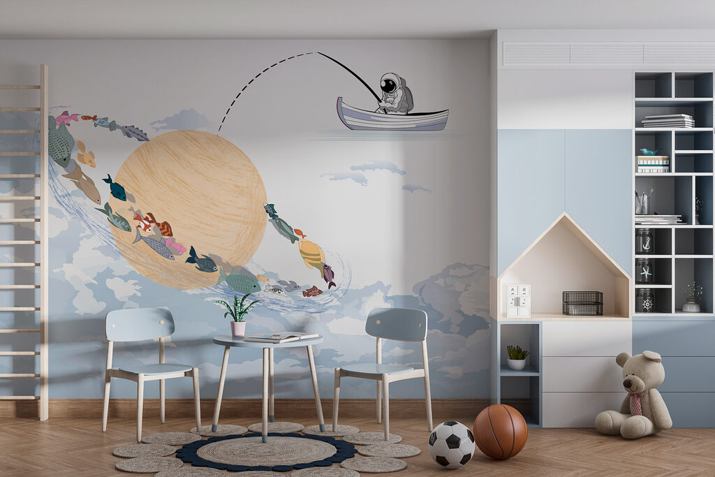 Astronauta pescando planetas — interior 3