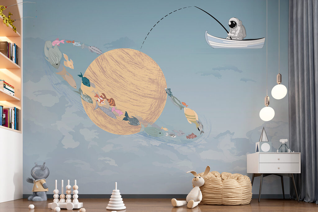 Astronauta pescando planetas — interior 3