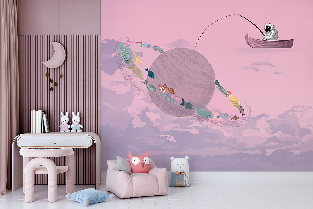 Astronauta pescando planetas — interior 1
