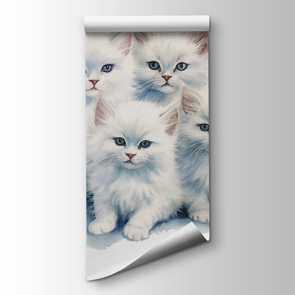 Gatitos blancos juntos — vista del producto