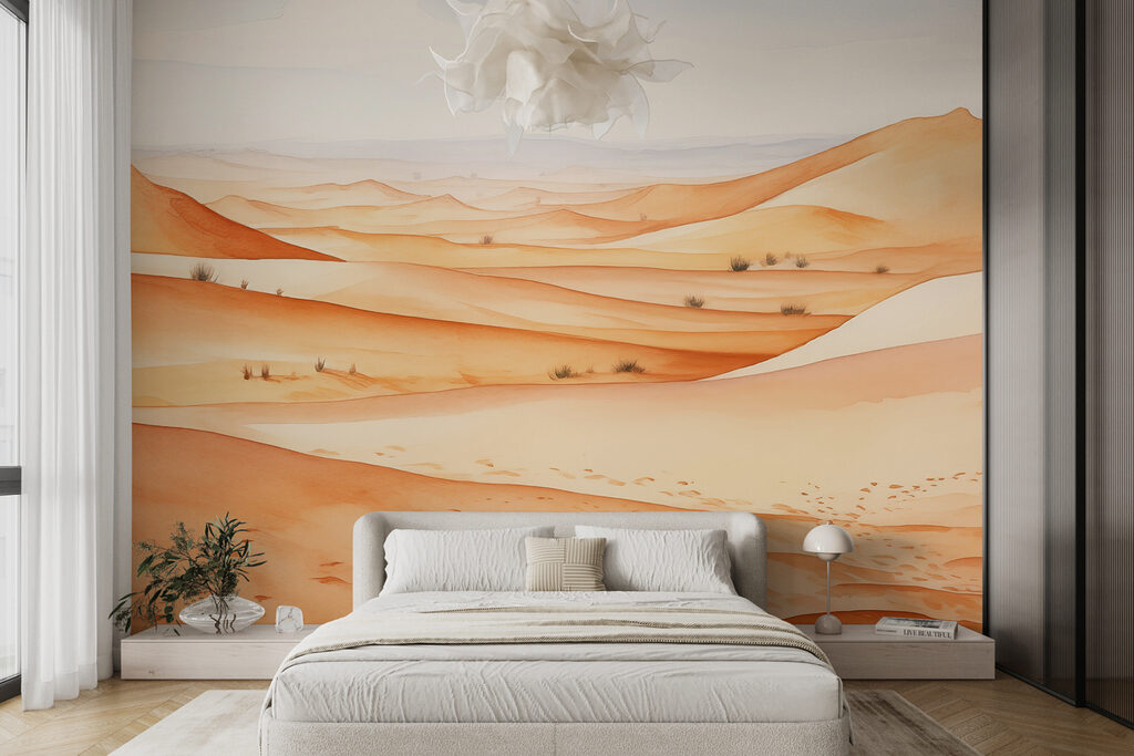 Dunas en tonos albaricoque en un interior
