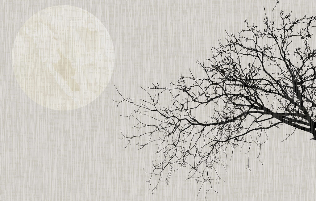 Rama ante la luna — diseño completo