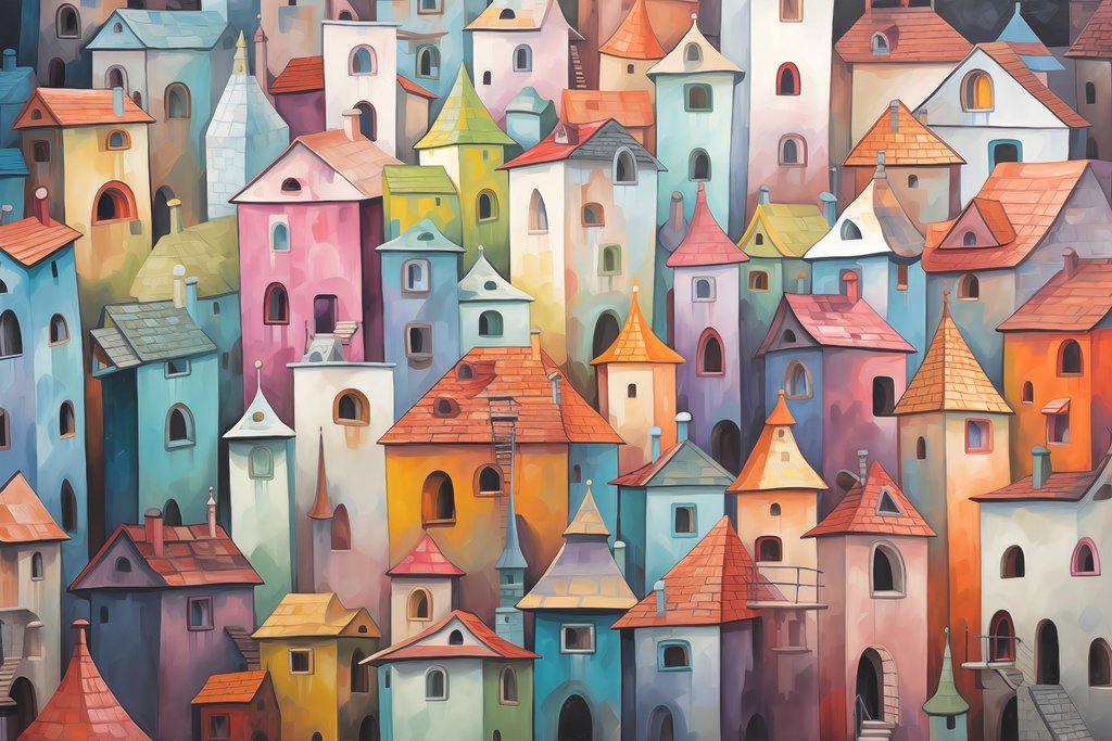 Casitas de colores — diseño completo