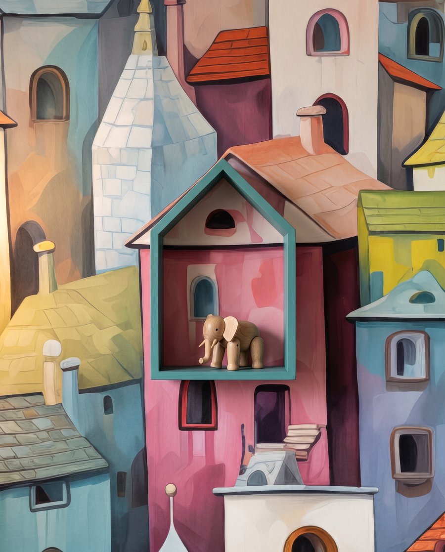 Casitas de colores — detalle