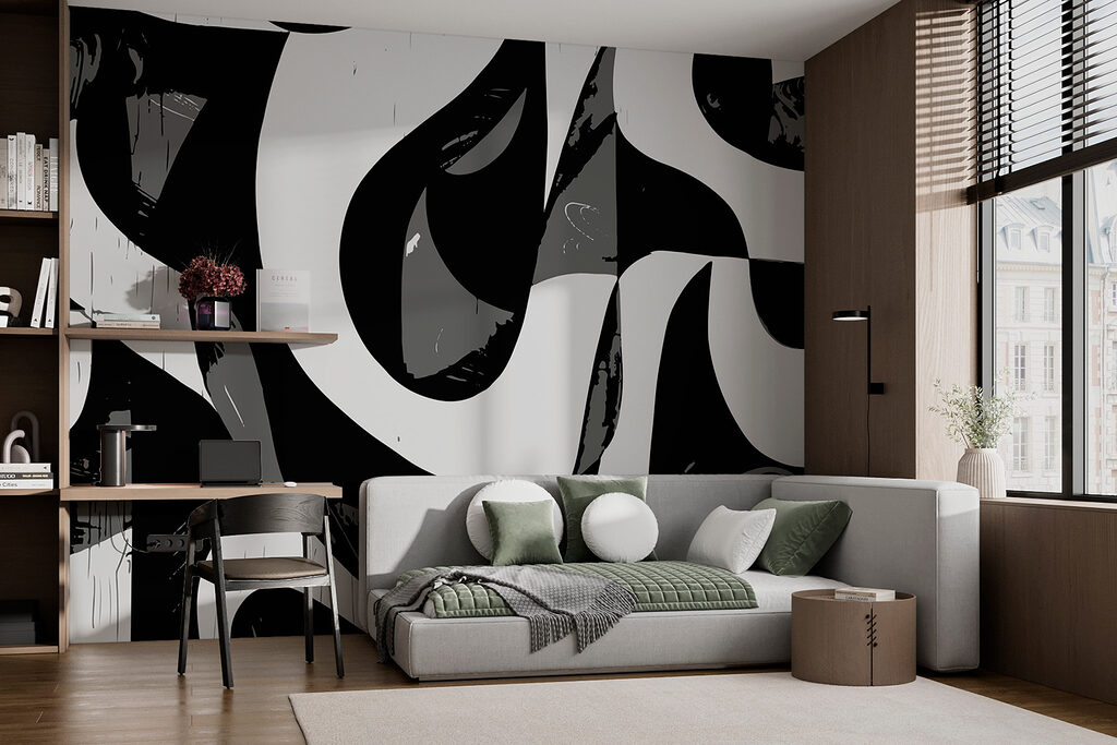 Blanco y negro abstracto — interior 1