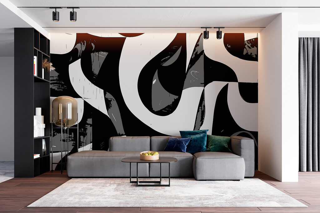 Blanco y negro abstracto — interior 2