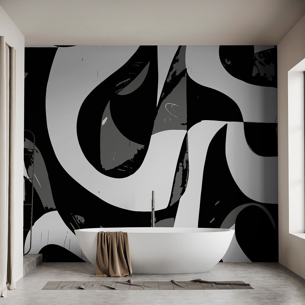 Blanco y negro abstracto — interior 3