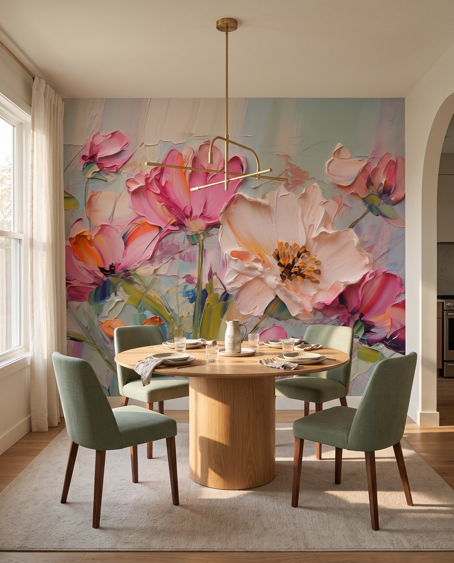 Flores rosas en trazos — interior 7