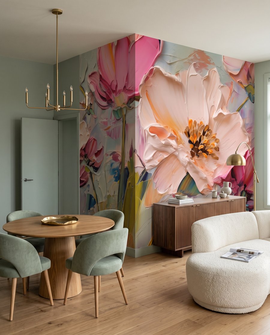 Flores rosas en trazos — interior 8
