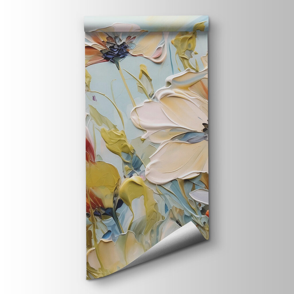 Flores blancas en azul — vista del producto