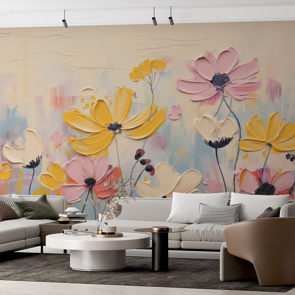 Flores en capas amarillas — interior 1