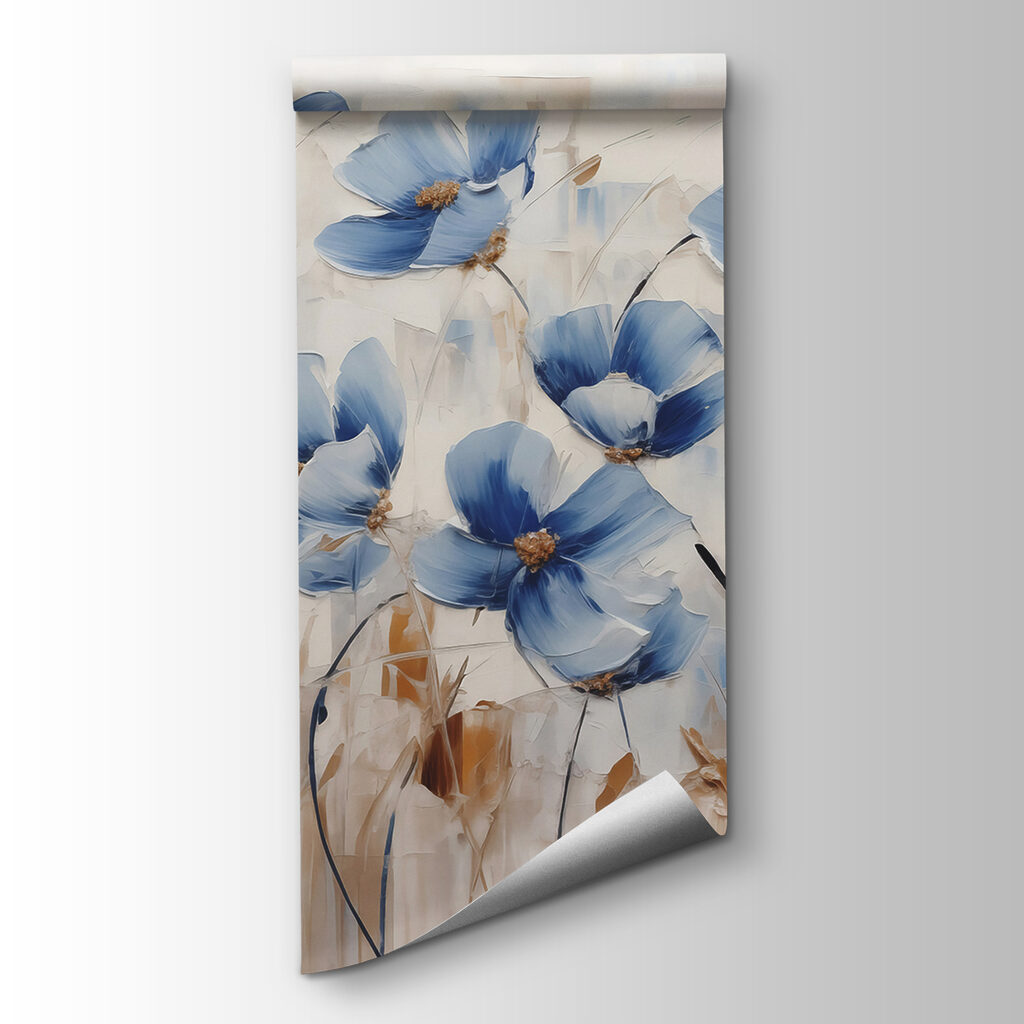 Flores azules entre espigas — vista del producto